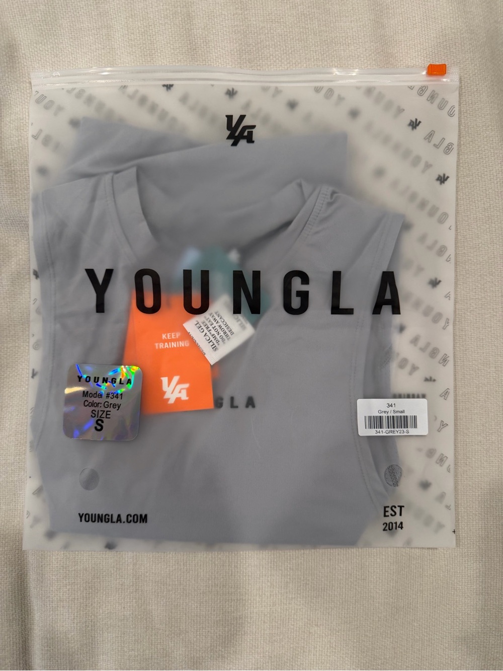 YoungLA Mens Grey Training Tank Top - Grey